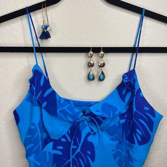 Express Floral Midi Dress Sz 8 - Picture 8 of 9